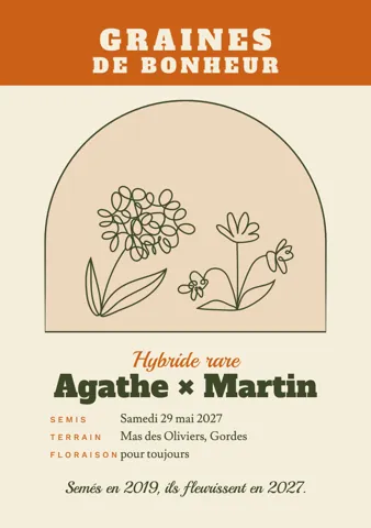Faire-part Graines de bonheur