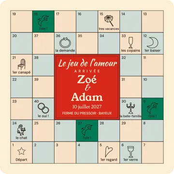 Faire-part Le Jeu de l’oie
