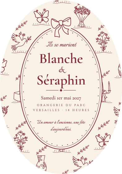 Faire-part Toile de Jouy